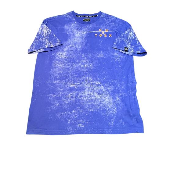 Rise as 1NE No More Trappin NYC Tee Shirt XL Blue Wash Orange Lettering - Picture 11 of 16